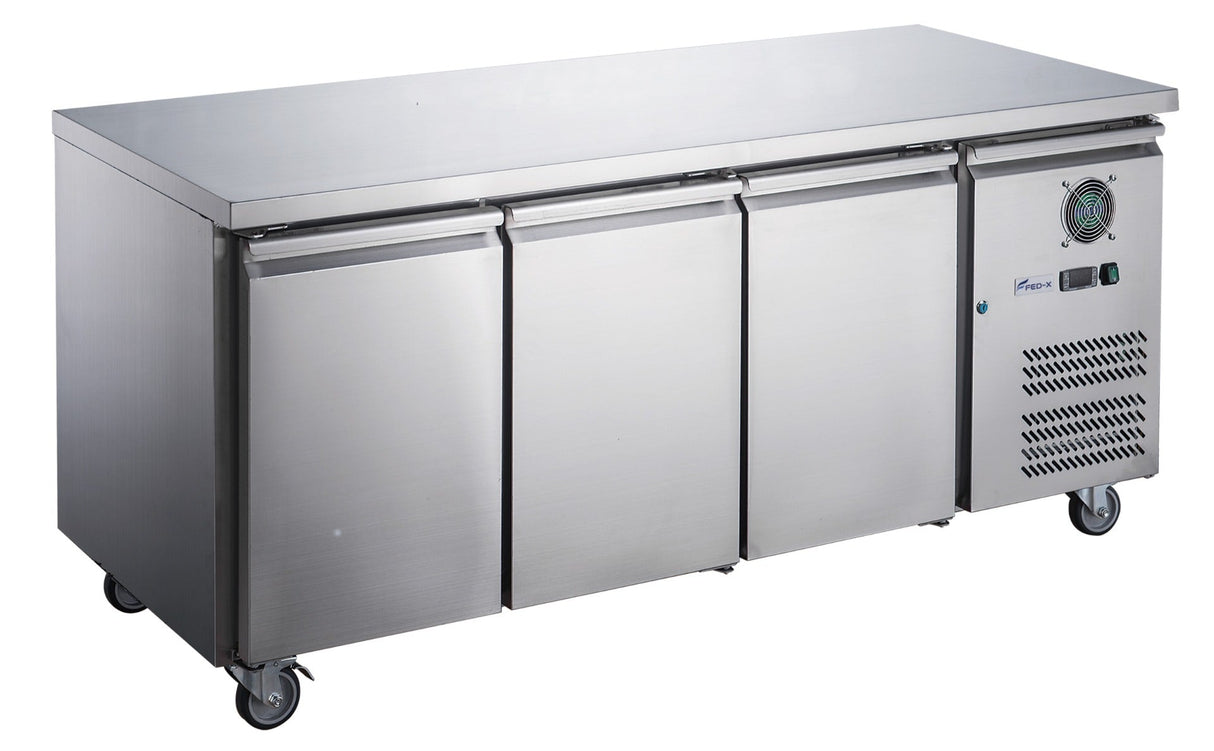FED - X S/S Three Door Bench Freezer - XUB6F18S3V - Whisk Hospitality - XUB6F18S3V