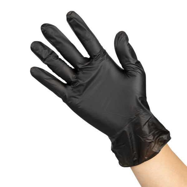 Hygiplas Vinyl Powder Free Glove Black - Size M (Pack 100) FJ748 - M - Whisk Hospitality - FJ748-M