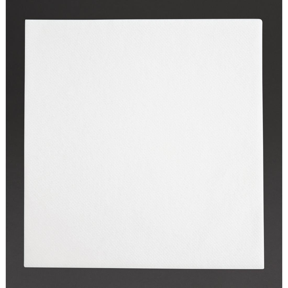 Fiesta Recyclable 40cm Airlaid 4 Fold White Dinner Napkin (Pack 500) FE264 - Whisk Hospitality - FE264