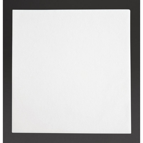 Fiesta Recyclable 40cm Airlaid 4 Fold White Dinner Napkin (Pack 500) FE264 - Whisk Hospitality - FE264