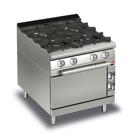 BARON 4 Burner Gas Cook Top With Gas Oven Q70PCF/G8005 - Whisk Hospitality - Q70PCF/G8005