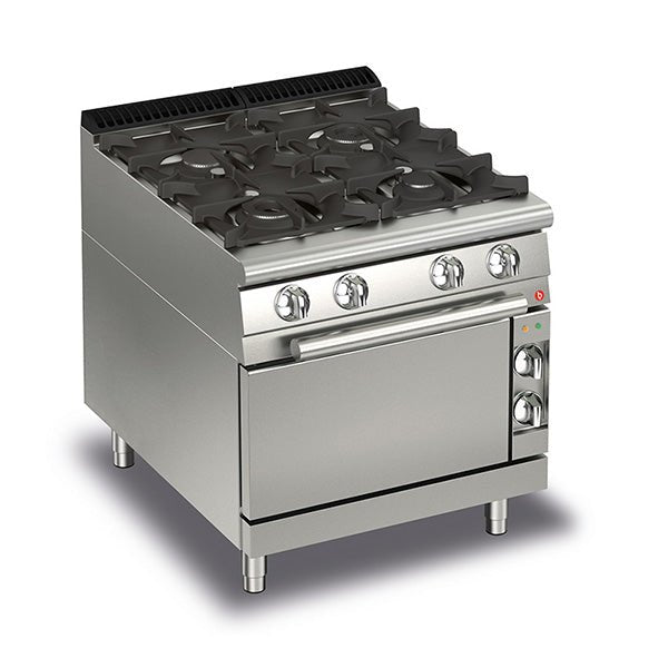 BARON 4 Burner Gas Cook Top With Gas Oven Q70PCF/G8005 - Whisk Hospitality - Q70PCF/G8005