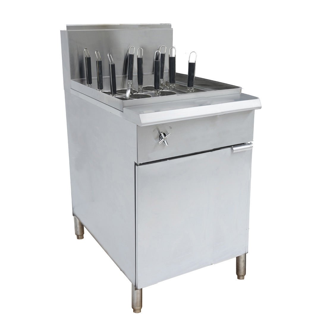 PC150 - 9 - V Pan Natural Gas 9 Baskets Pasta and Noodle Cooker - Whisk Hospitality - PC150-9