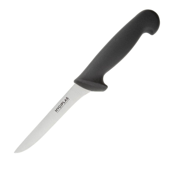 Hygiplas Boning Knife Stiff Blade Black - 5" C267 - Whisk Hospitality - C267