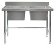 Simply Stainless SS06.7.1800 Double Sink Bench - Whisk Hospitality - 3PA-7052-SS06.7.1800