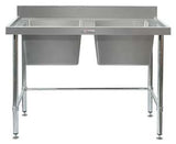 Simply Stainless SS06.7.1800 Double Sink Bench - Whisk Hospitality - 3PA-7052-SS06.7.1800