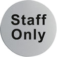 Vogue Staff Only S/A Door Sign St/St U060 - Whisk Hospitality - U060