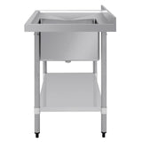 Vogue Single Bowl Sink L/H Drainer - 1200mm x700mm (90mm Drain) HC914 - Whisk Hospitality - HC914