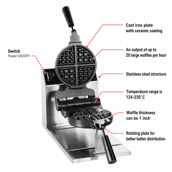 Waffle Maker - WB-04A - Whisk Hospitality - WB-04A