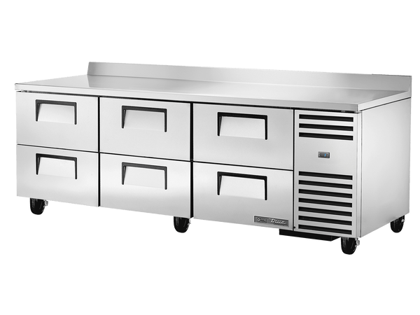 True Refrigeration Deep Worktop Counter Refrigerator 6 Drawers - TWT - 93D - 6 - HC - Whisk Hospitality - TWT-93D-6-HC
