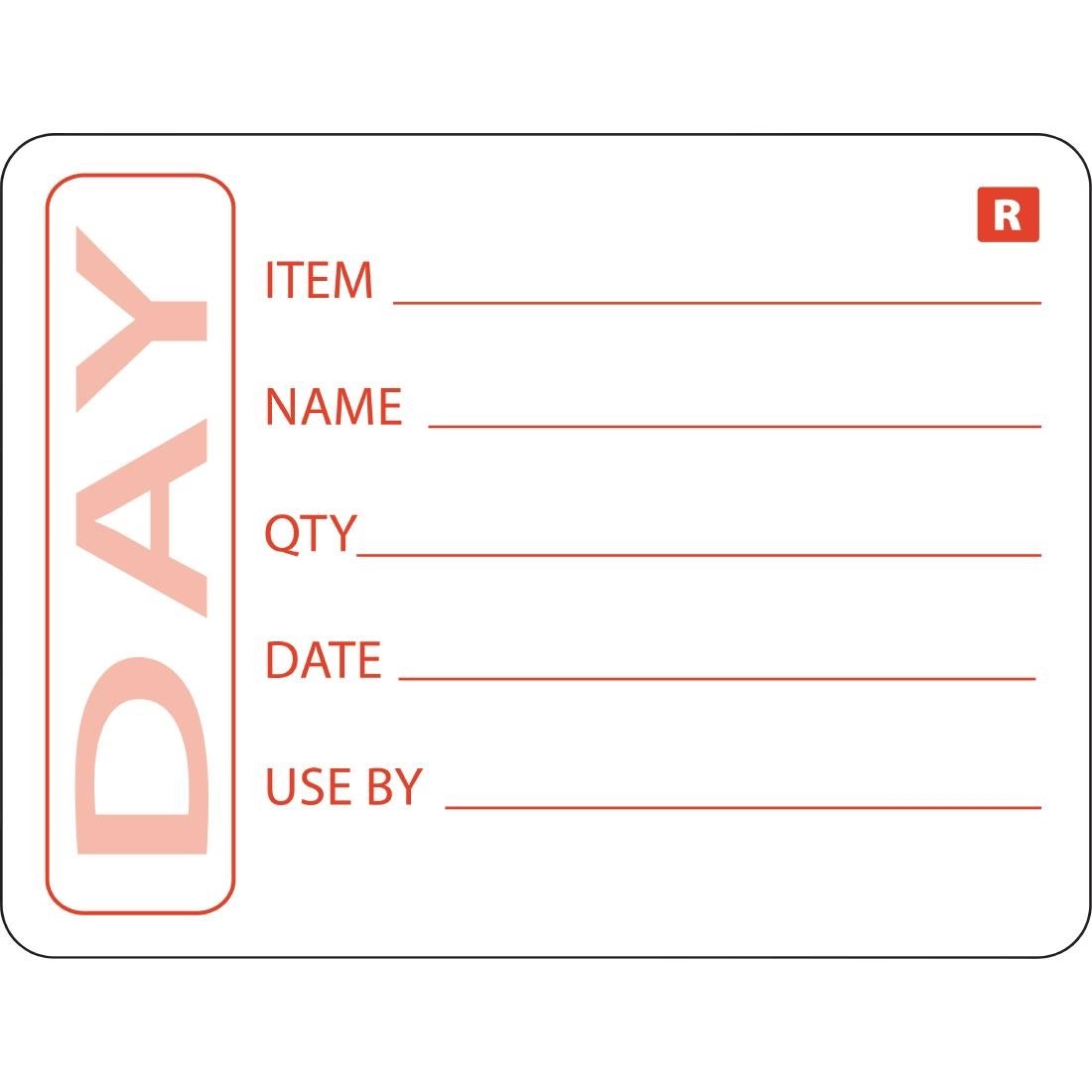 Hygiplas Removable Food Prep Label 2x2.5'' (Roll 500) E148 - Whisk Hospitality - E148