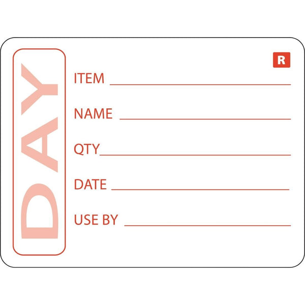 Hygiplas Removable Food Prep Label 2x2.5'' (Roll 500) E148 - Whisk Hospitality - E148