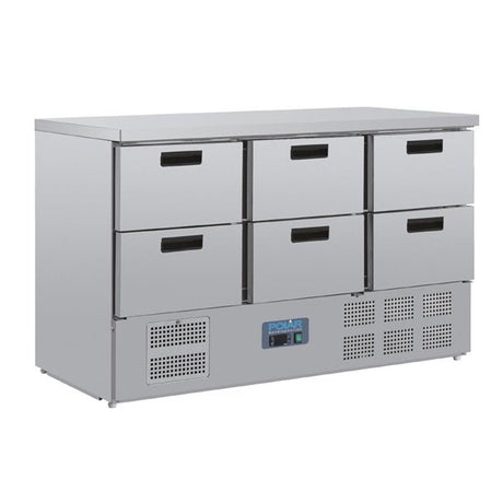 Polar G - Series Refrigerated Prep Counter Six Drawer GH226 - A - Whisk Hospitality - GH226-A