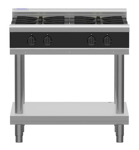 Waldorf Bold Rnlb8900G Ls 900Mm Gas Cooktop Low Back Version Leg Stand - Whisk Hospitality - RNLB8900G-LS