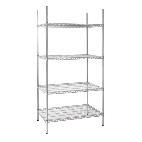 Vogue Flat Pack 4 Shelf Unit St/St - 610 x 910mm U256 - Whisk Hospitality - U256