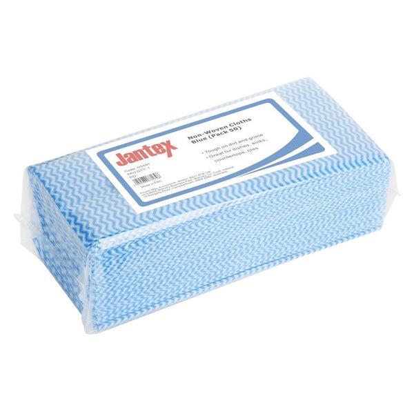 Jantex Non - Woven Cloths Blue (Pack 50) HS597 - Whisk Hospitality - HS597