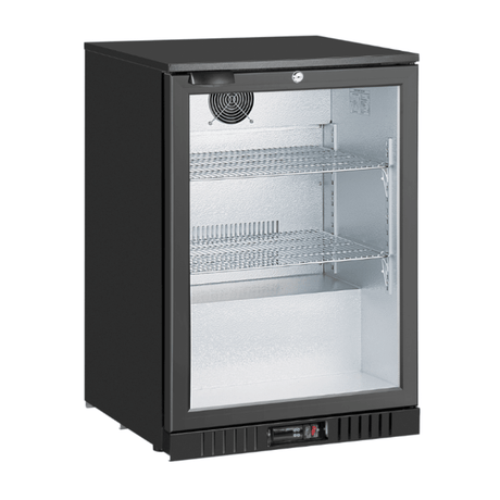 Thermaster Under Bench single Heated Glass Door Bar Cooler with heater switch - LG - 138TD - Whisk Hospitality - LG-138TD