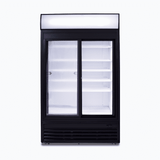 Bromic Upright Display Fridge - 945L - 2 Doors - Sliding - Flat Glass - Lightbox - Whisk Hospitality - GM0980LS-NR