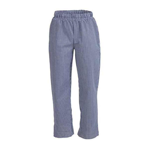 Whites Vegas Small Blue & White Check Trousers Polycotton - Size XXL B311 - XXL - Whisk Hospitality - B311-XXL