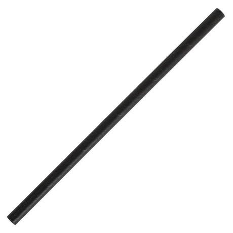 Fiesta Compostable Paper Cocktail Stirrer Straw Black - 140mm(Pack 250) CY080 - Whisk Hospitality - CY080