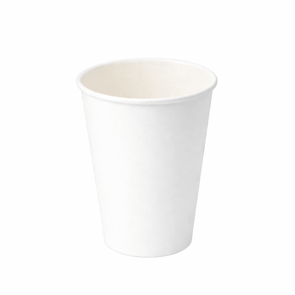 PakMax White 12oz Single Layer Hot Paper Cup SLHPC-90-12W - Whisk Hospitality - SLHPC-90-12W