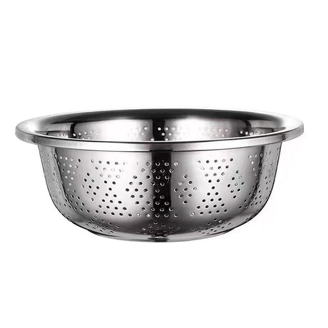 Colander - S/S - (06) - Perforated - Asian Style - 400(˜)*130(H)mm - Whisk Hospitality - 491617