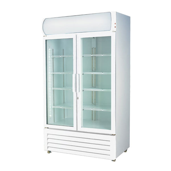 Thermaster Large Two Glass Door Colourbond Upright Drink Fridge LG-1200P - Whisk Hospitality - LG-1200P
