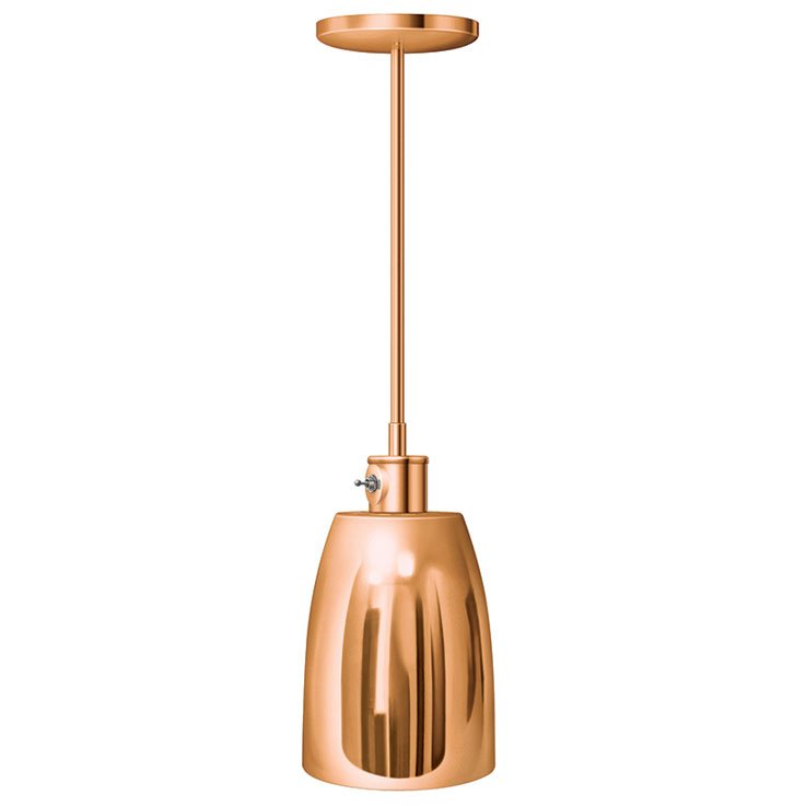 Hatco Decorative Heat Lamp – Bright Copper Plated Finish (Flexible Cord Mount) - Whisk Hospitality - DL-600-CL/BCOPPER