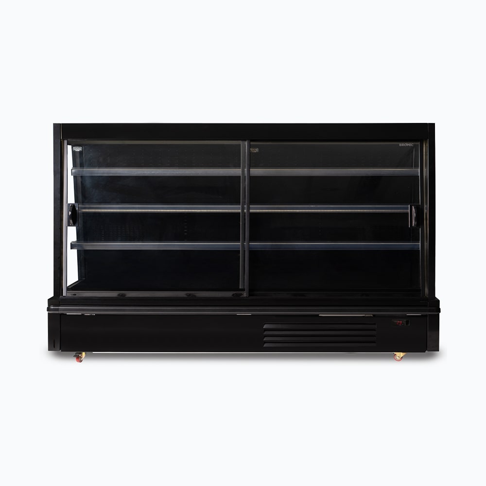 Bromic Semi Vertical Display Fridge - 2500mm - 4 Doors - Sliding - Whisk Hospitality - SVM2500SD-NR