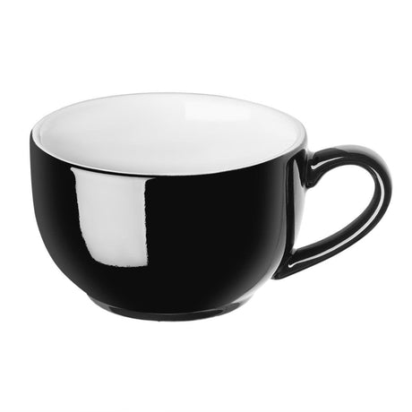 Olympia Cafe Cappuccino Cup Black - 340ml (Box 12) CU954 - Whisk Hospitality - CU954