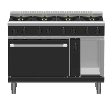 Waldorf Bold Rnlb8816Gec 1200Mm Gas Range Electric Convection Oven Low Back Version - Whisk Hospitality - RNLB8816GEC