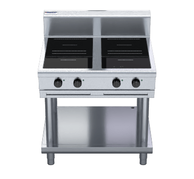 Waldorf 800 Series In8400R5 Ls 900Mm Electric Induction Cooktop Low Back Version Leg Stand - Whisk Hospitality - IN8400R5-LS