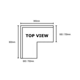 WBCB6 - 0900/A - Corner Workbench, 150mm Splashback & Undershelf - Whisk Hospitality - WBCB6-0900/A