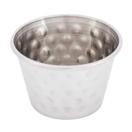 Olympia Sauce Cup Hammered St/St - 70ml 2 1/2oz (Box 12) FU289 - Whisk Hospitality - FU289