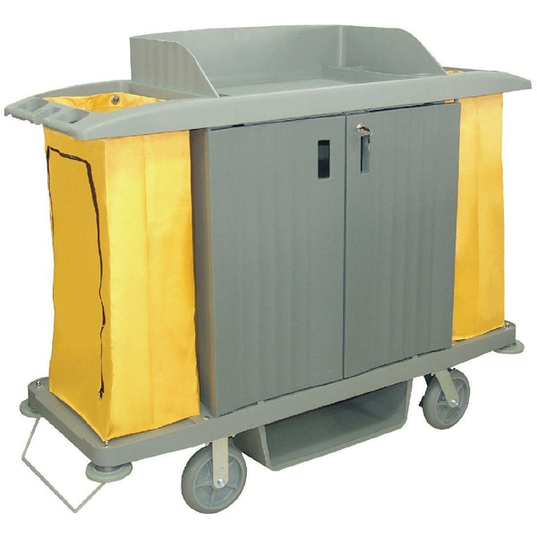 Jantex Housekeeping Trolley with Doors - 1540x540x1285mm DL012 - Whisk Hospitality - DL012