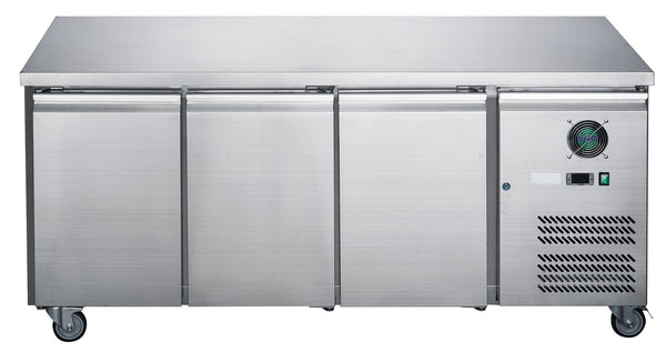 FED - X S/S Three Door Bench Fridge - XUB7C18S3V - Whisk Hospitality - XUB7C18S3V