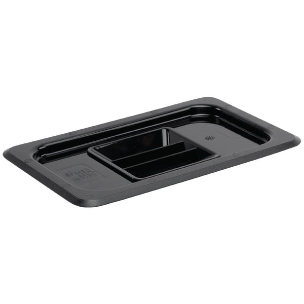 Vogue Black Polycarbonate Lid - GN 1/4 U477 - Whisk Hospitality - U477