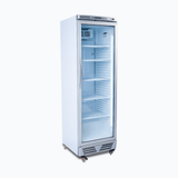 Bromic Upright Display Fridge - 372L - 1 Door - Flat Glass - White with Silver Trim - Whisk Hospitality - GM0374-NR