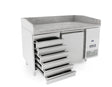 Atosa 1 DOOR PIZZA TABLE FRIDGE WITH DRAWERS 1510 MM EPF3490 - Whisk Hospitality - EPF3490