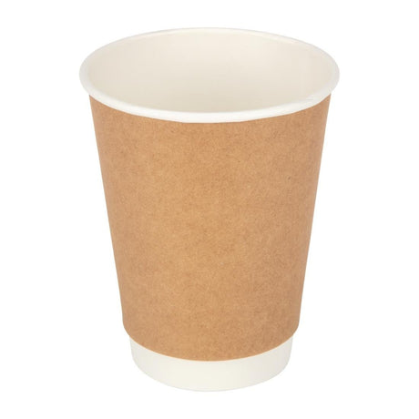 Fiesta Recyclable Hot Cup Double Wall Kraft 340ml (Sleeve 25) GP437 - Whisk Hospitality - GP437