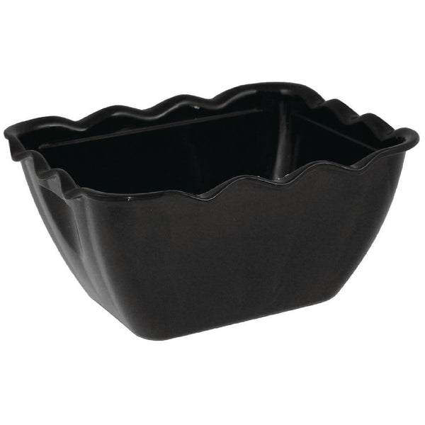 Olympia Kristallon Small Salad Crock Black SAN - 0.75Ltr 165x135x85mm CB757 - Whisk Hospitality - CB757