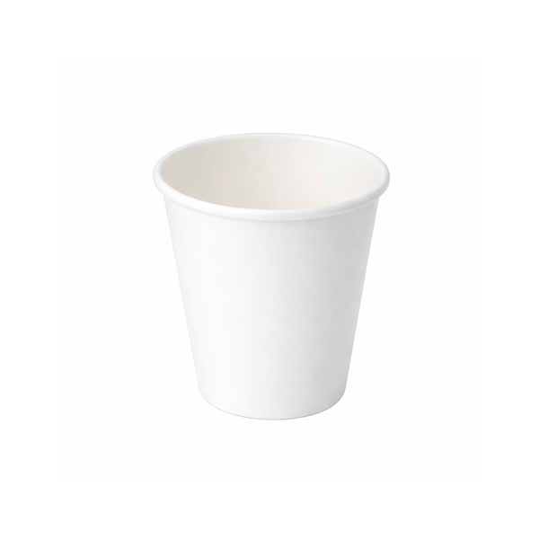 PakMax White 8oz 80mm Single Layer Hot Paper Cup SLHPC-80-8W - Whisk Hospitality - SLHPC-80-8W