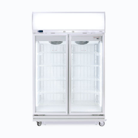 Bromic Upright Display Freezer - 976L - 2 Doors - Flat Glass - Lightbox - Whisk Hospitality - UF1000LF