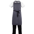 Whites Bib Apron Polycotton Charcoal B426 - Whisk Hospitality - B426