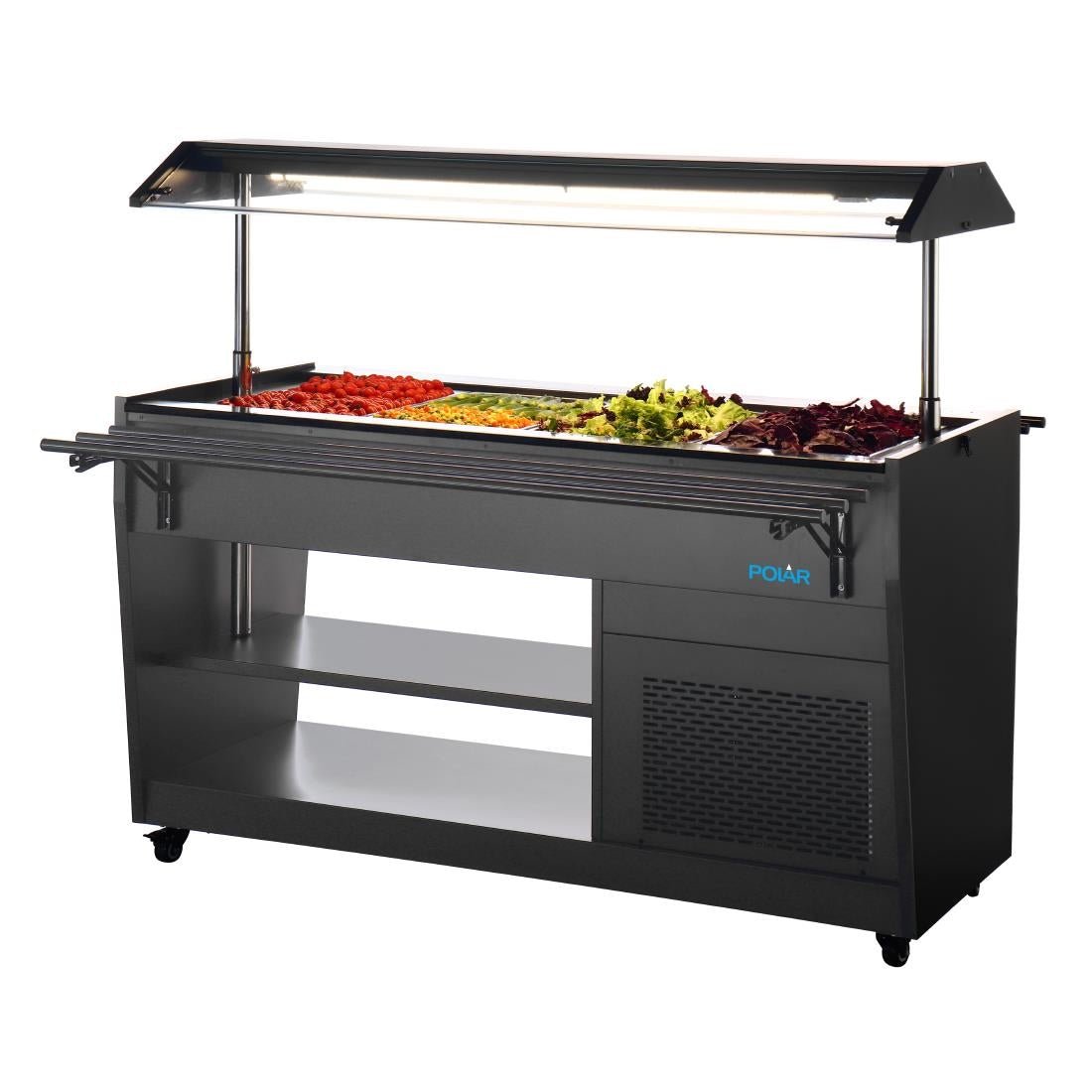 Polar G - Series Refrigerated Buffet Bar in Black PG007 - A - Whisk Hospitality - PG007-A