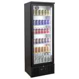 AG 300L Upright Glass Door Display / Backbar Fridge - Black B300G - Whisk Hospitality - B300G