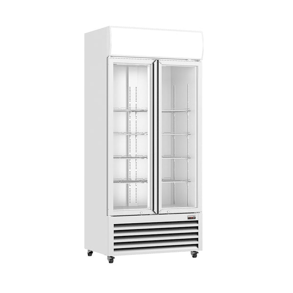 Thermaster Double Glass Door Colourbond Upright Drink Fridge - LG - 580P - Whisk Hospitality - LG-580P