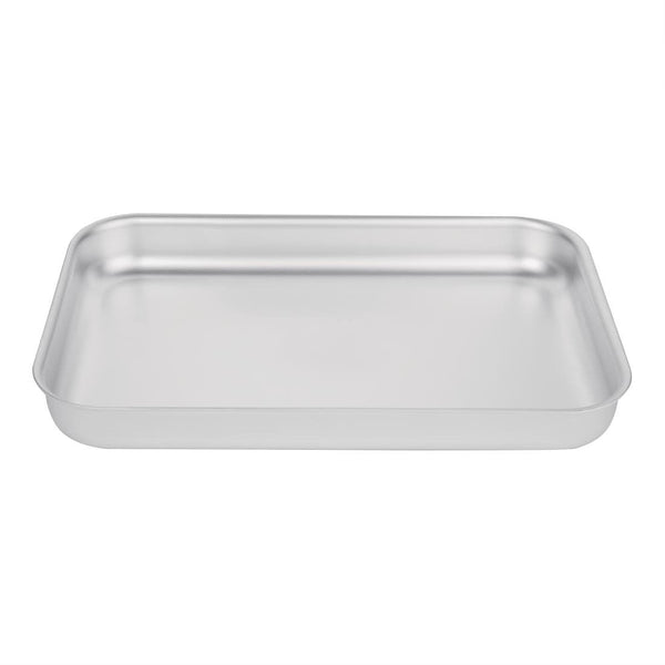 Vogue Bakewell Pan Aluminium - 320x215x40mm 12 1/2x8 1/2x1 1/2" K432 - Whisk Hospitality - K432