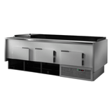 Tecnodom Serie MR80 Black 2000mm Self - serving Deli Display with Storage and Castors - TDMR - 0820SELF - Whisk Hospitality - TDMR-0820SELF