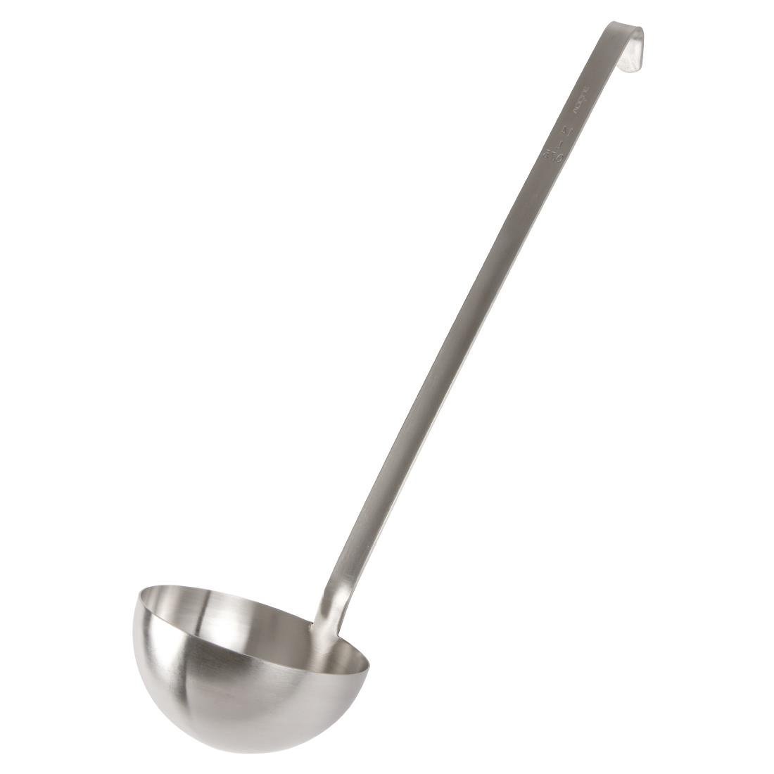Vogue Heavy Duty Ladle St/St - 100mm 250ml 8 1/2fl oz M961 - Whisk Hospitality - M961